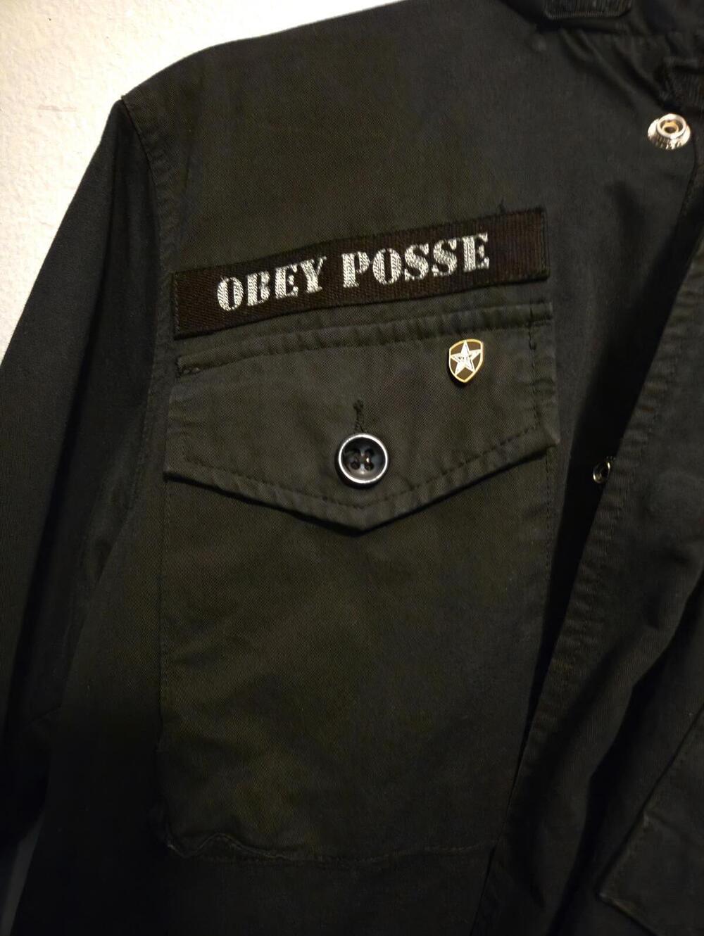 2008 OBEY POSSE X PUBLIC ENEMY BLACK MILITARY JACKET SZ MEDIUM HOLY GRAIL RARE!! - Picture 3 of 5